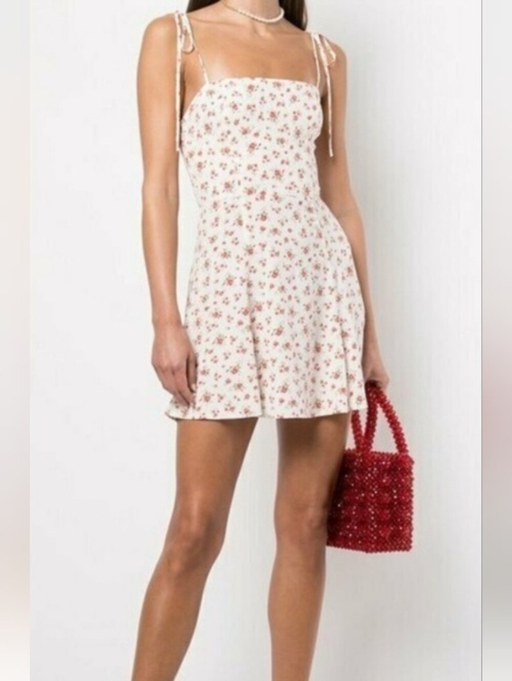 Reformation Bisque Floral Print Dress